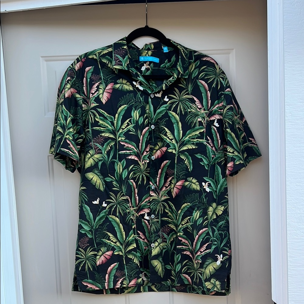 Tori Richard Hawaiian Black Tropical Print Shirt – Size L